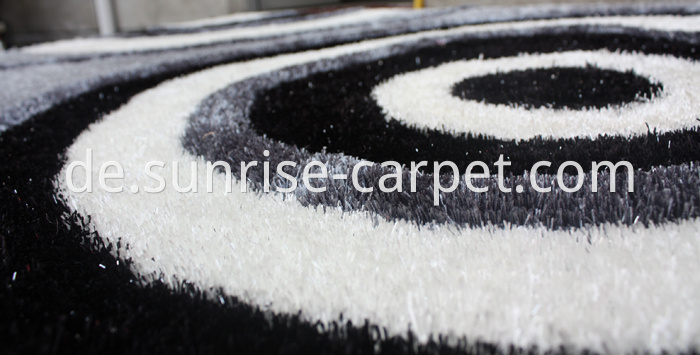 Thick Polyester Shaggy Rug with 3D design